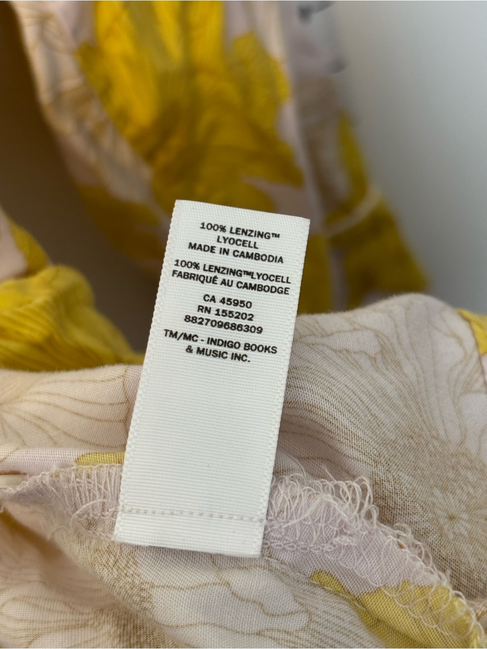 Yellow Pyjama Set Floral Button-Up with piping sz L - Picture 8 of 11